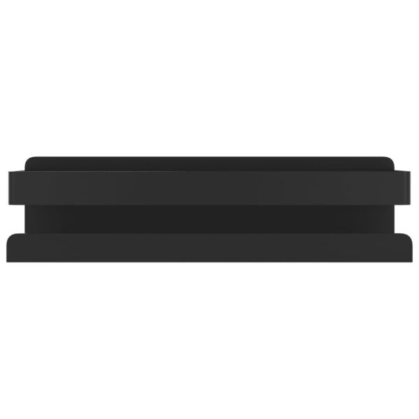 Рафт за душ, черен мат, 23x6,5x6 см, неръждаема стомана 304