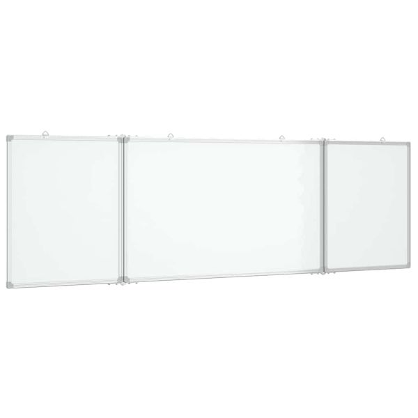 Магнитна бяла дъска, сгъваема, 200x60x1,7 см, алуминий