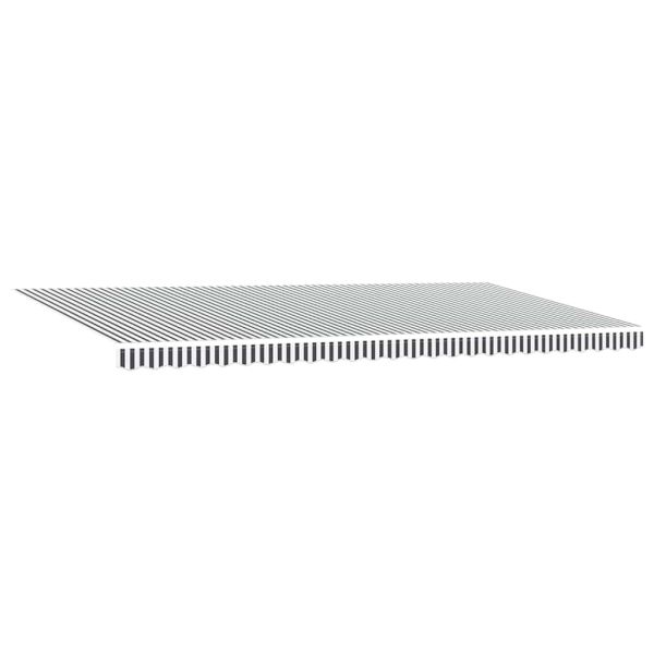 Автоматично прибираща се тента, антрацит и бял, 600x300 см