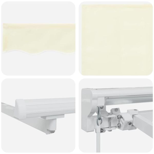 Сгъваем навес Крем 250 x 200 cm Алуминий и Тъкан