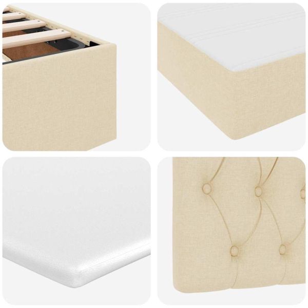 Легло с място за съхранение и матрак Кремав 140 x 190 cm