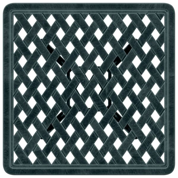 Градинска маса, зелена, 53x53x53 см, лят алуминий