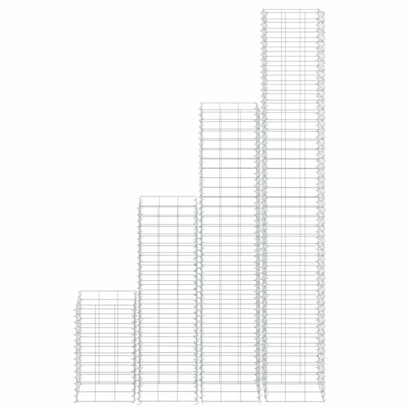 Габиони повдигнати лехи, 4 бр, 30x30x50/100/150/200 см, желязо