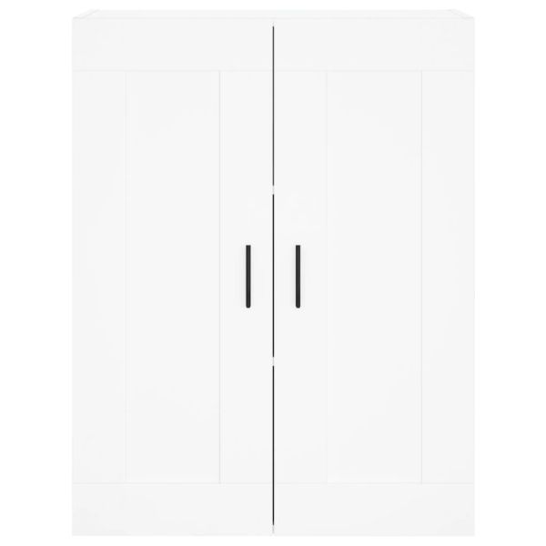 Висок шкаф, бял, 69,5x34x180 см, инженерно дърво