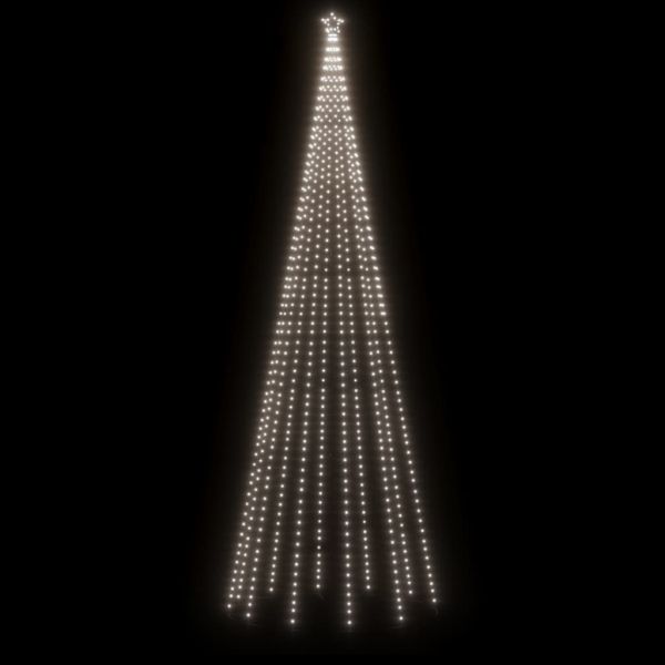 Коледна елха с шип, студено бяло, 732 LED, 500 см