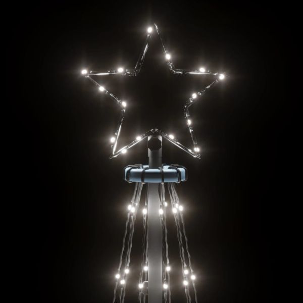 Коледна елха с шип, студено бяло, 732 LED, 500 см
