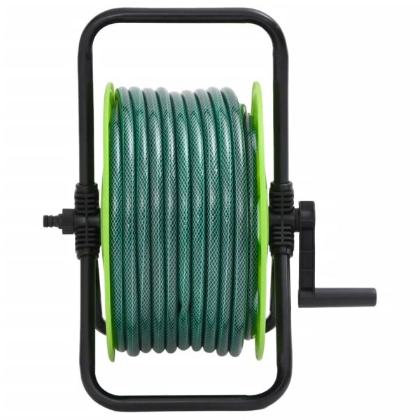 Свободностояща макара за маркуч с 30 м зелен маркуч PVC