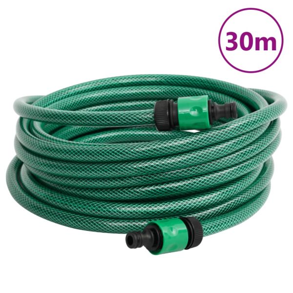 Свободностояща макара за маркуч с 30 м зелен маркуч PVC