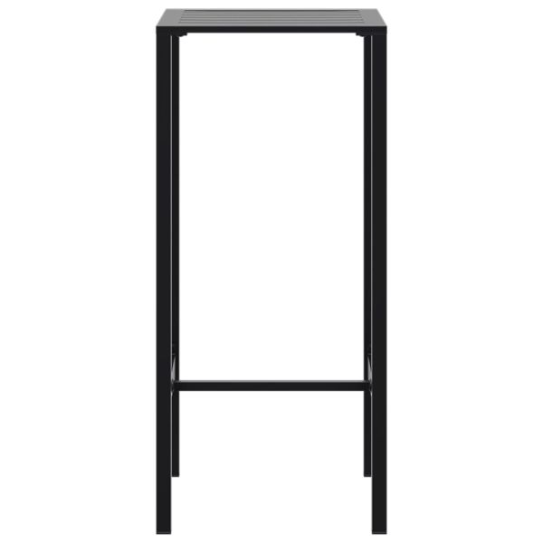 Градински бар комплект 3 части черен прахово боядисана стомана