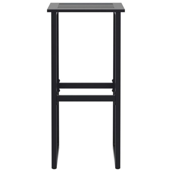 Градински бар комплект 3 части черен прахово боядисана стомана