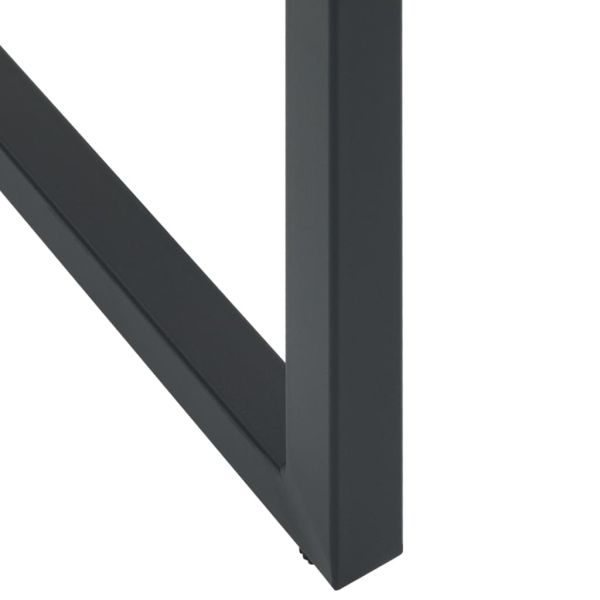 Градински бар комплект 3 части черен прахово боядисана стомана