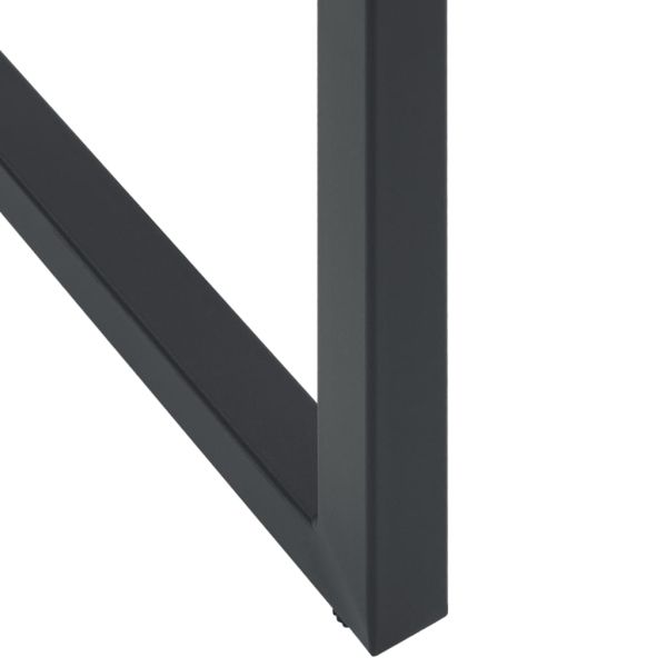 Градински бар комплект 7 части черен прахово боядисана стомана