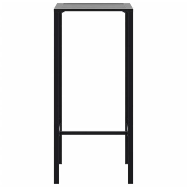 Бар маса, черна, 50x50x110 см, прахово боядисана стомана