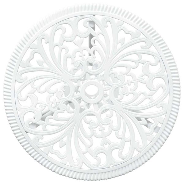 Градински бистро комплект 3 pcs Бяло Алуминий