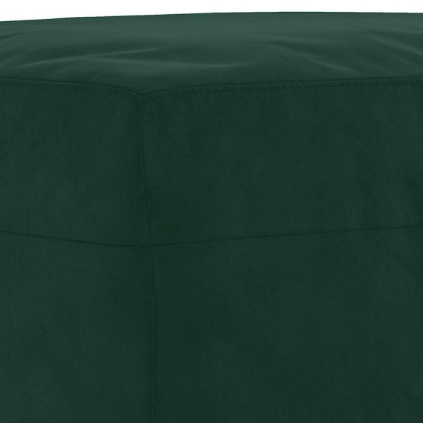 Комплект дивани от 3 части с възглавници, тъмнозелен, кадифе