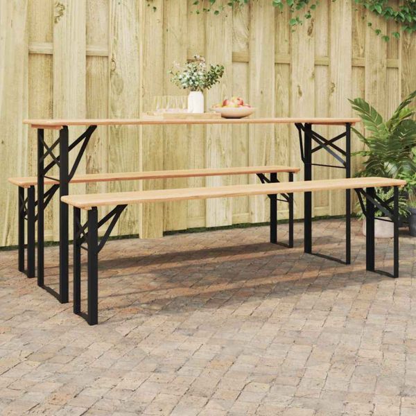 Крак за бирена маса 2 pcs Черно 39 x 3 x 75 см