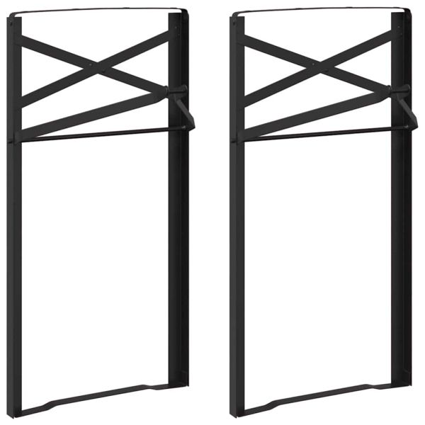 Крак за бирена маса 2 pcs Черно 39 x 3 x 75 см