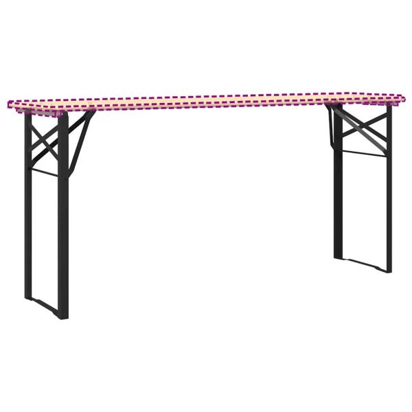 Крак за бирена маса 2 pcs Черно 39 x 3 x 75 см