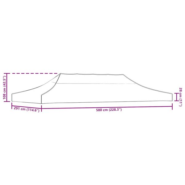 Покривало за парти шатра, 3х6 м, синьо