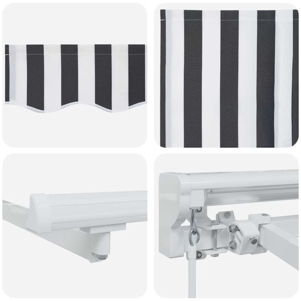 Рамка за сенник Антрацит и бяло 350 x 200 cm