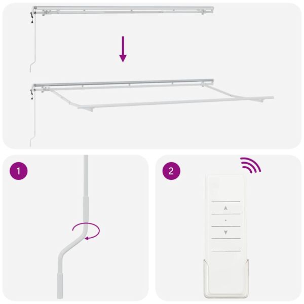 Сгъваем навес Синьо и бяло 400 x 200 cm Полиестер и алуминий