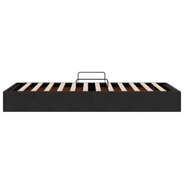Легло с място за съхранение с матрак Черно 90 x 190 cm Кадифе