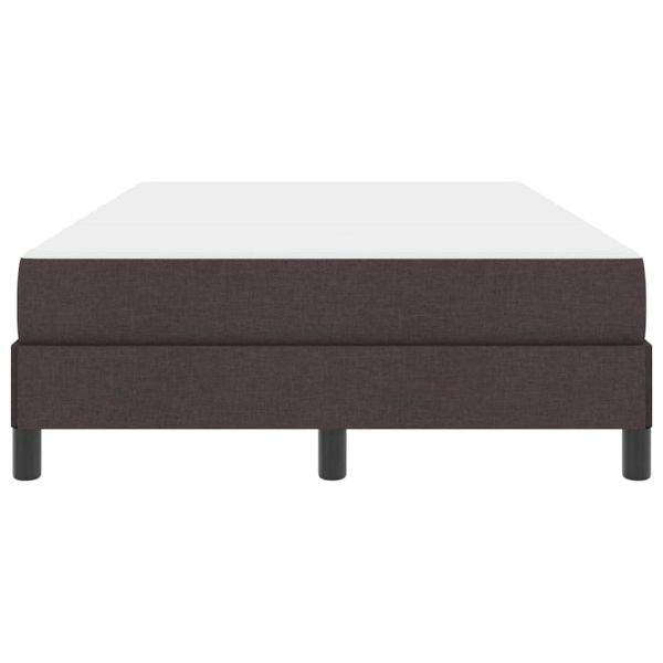 Легло с пружинирана основа Тъмен кафяв 120 x 190 cm текстил