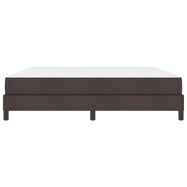 Легло с пружинирана основа Тъмен кафяв 180 x 200 cm текстил