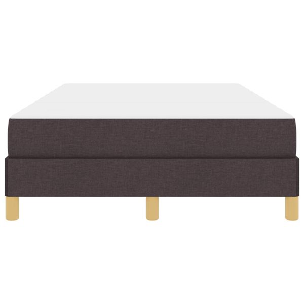 Легло с пружинирана основа Тъмен кафяв 120 x 190 cm текстил
