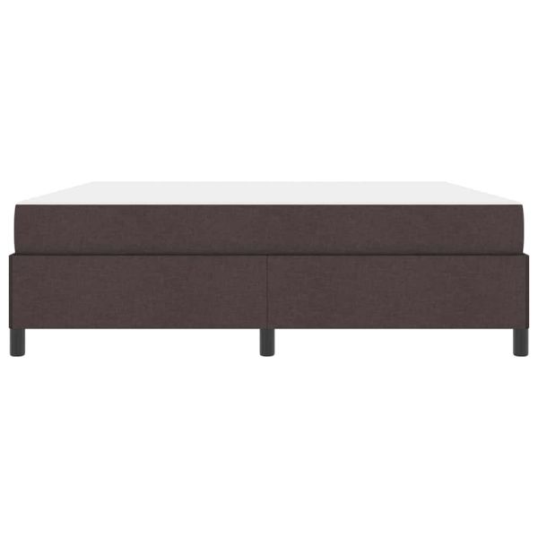 Легло с пружинирана основа Тъмен кафяв 180 x 200 cm текстил