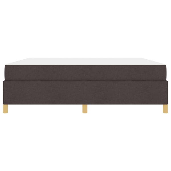 Рамка за легло с матрак Тъмен кафяв 180 x 200 cm текстил