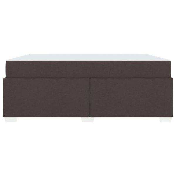 Рамка за легло с матрак Тъмен кафяв 180 x 200 cm текстил