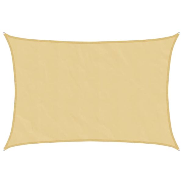 Слънцезащитно платно пясъчно 4,5x3,5 м 100% полиестер Оксфорд
