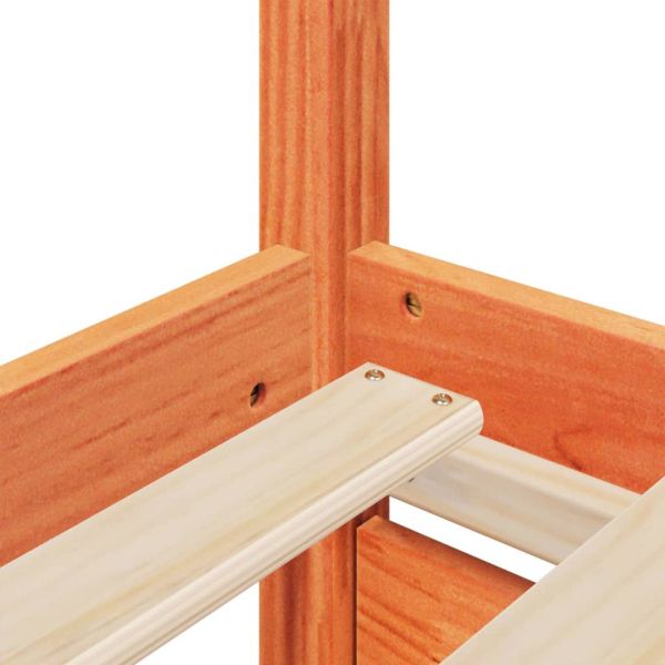 Легло с чекмеджета и матрак восъчнокафяво 160x200 см бор масив