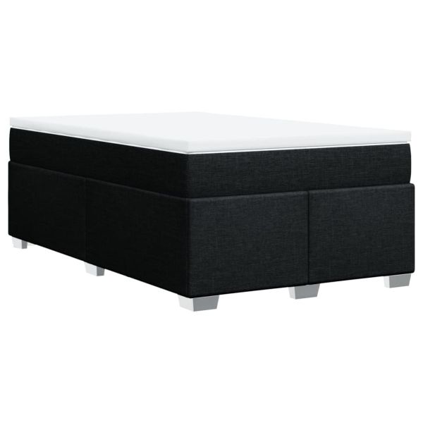 Боксспринг легло с матрак, черно, 120x190 см, плат