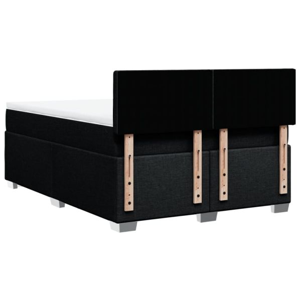 Боксспринг легло с матрак, черно, 160x200 см, плат