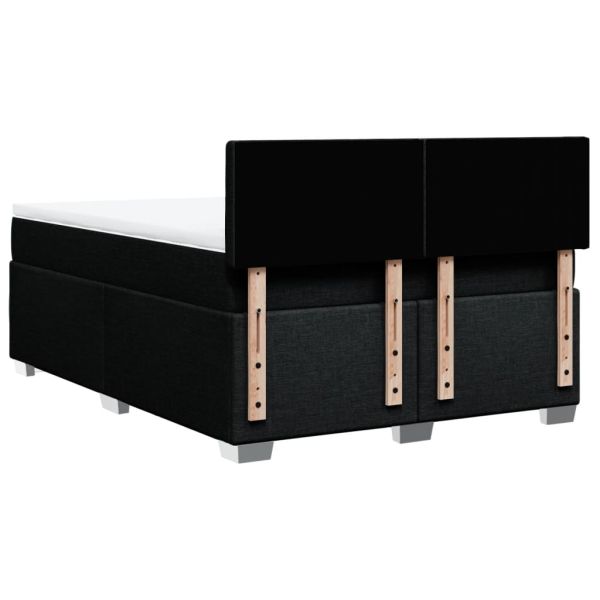 Боксспринг легло с матрак, черно, 160x200 см, плат