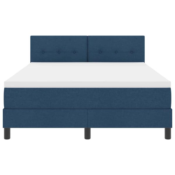 Легло с пружинирана основа с матрак Синьо 160 x 200 cm текстил