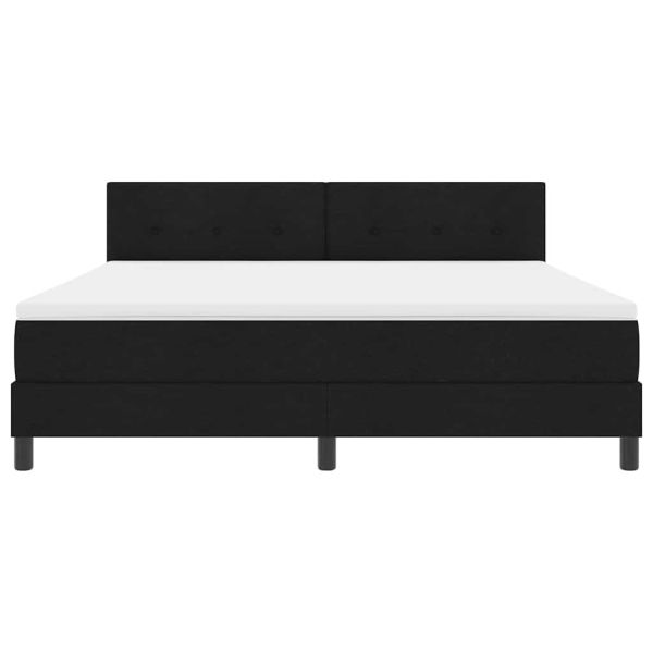 Легло с пружинирана основа с матрак Черно 180 x 200 cm текстил