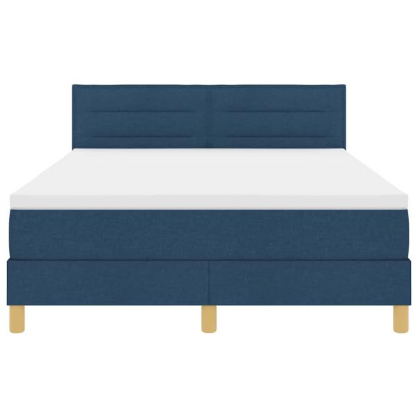 Легло с пружинирана основа с матрак Синьо 160 x 200 cm текстил
