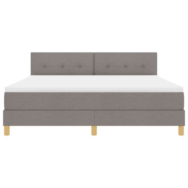 Легло с пружинирана основа с матрак Таупе 180 x 200 cm текстил