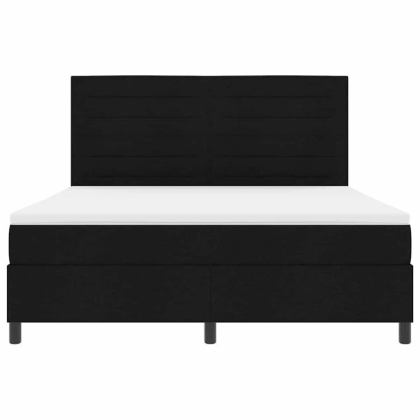 Легло с пружинирана основа с матрак Черно 180 x 200 cm текстил