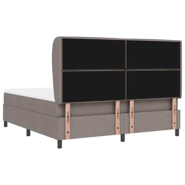 Легло с пружинирана основа с матрак Таупе 180 x 200 cm текстил