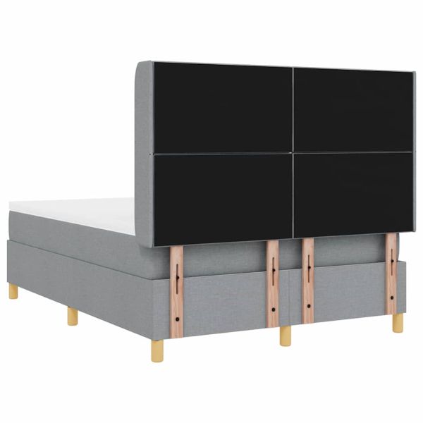 Легло с пружинирана основа Светлосиво 160 x 200 cm текстил
