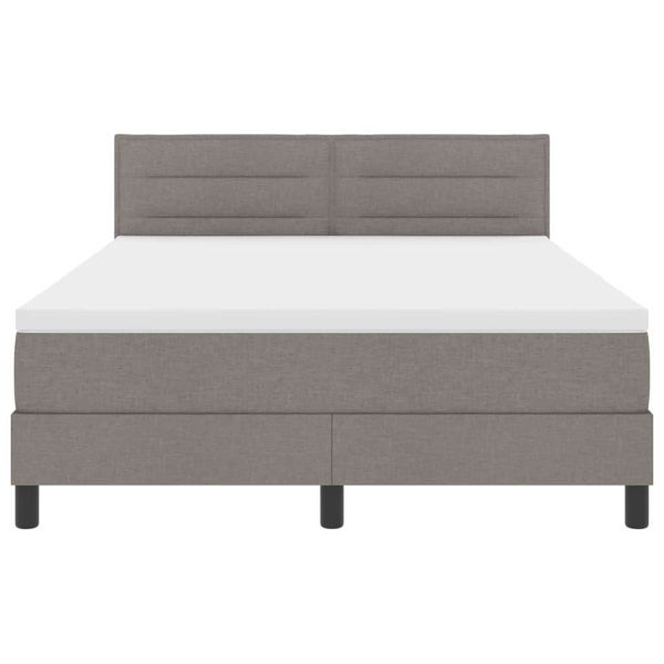 Легло с пружинирана основа с матрак Таупе 160 x 200 cm текстил