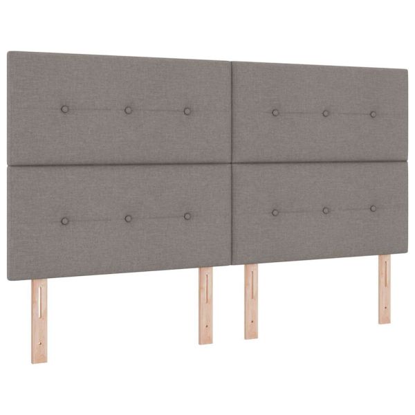 Легло с пружинирана основа с таблото Таупе 180 x 200 cm текстил