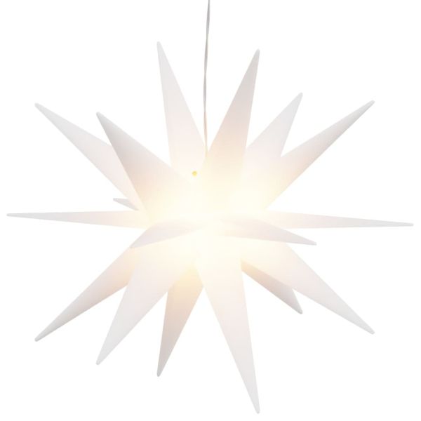 Коледна лампа с LED, сгъваема, бяла, 43 см