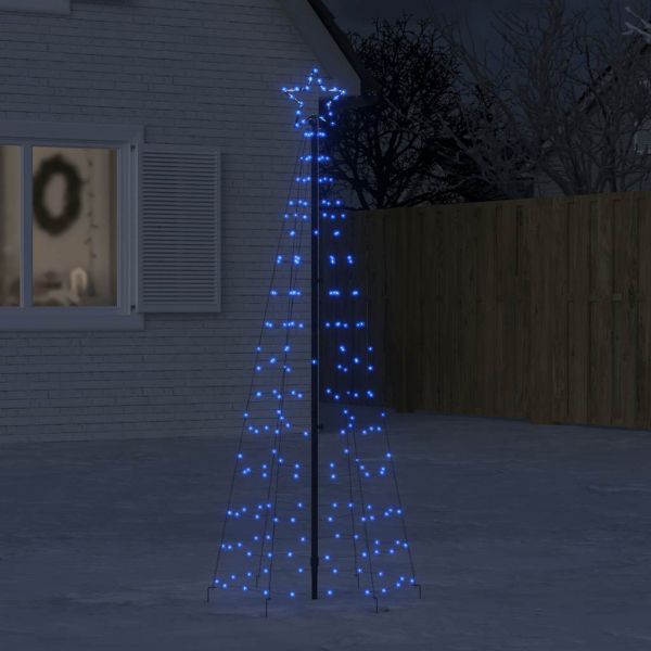 Коледна светеща елха с шипове 220 LED синя 180 см