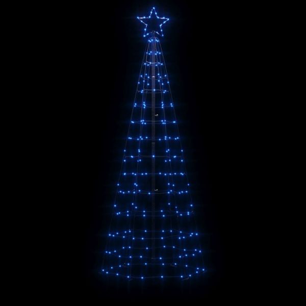 Коледна светеща елха с шипове 220 LED синя 180 см