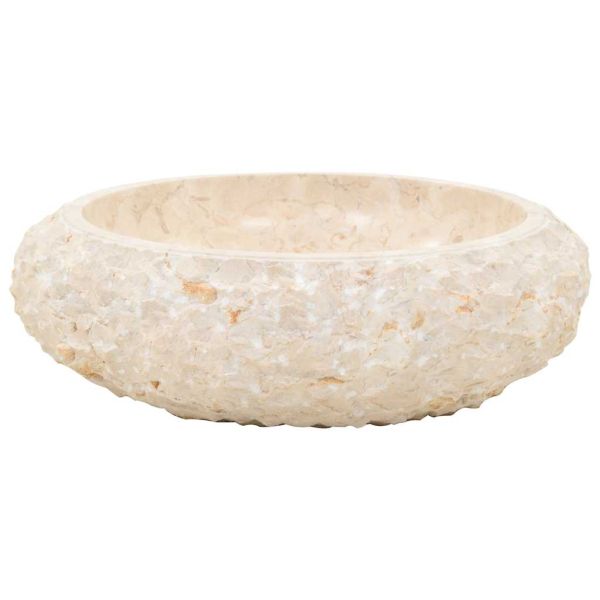 Мивка, 40x12 см, мрамор, кремава
